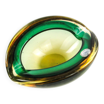 Cendrier Sommerso Mid-century Modern, verre, Murano, Italie, années 1950