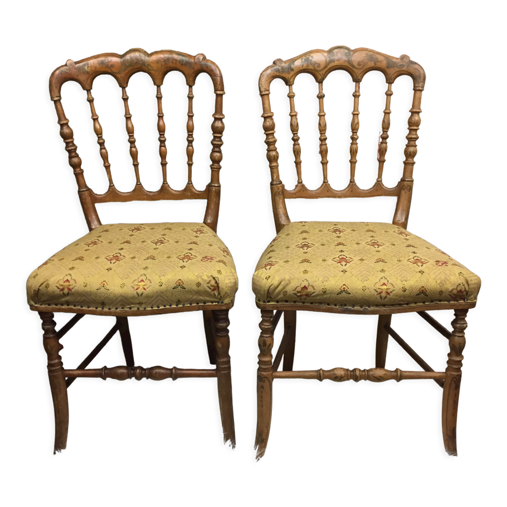 Pair of antique Napoleon style chairs
