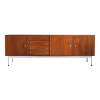 Superb teak and chrome sideboard 1960 vintage Belgium