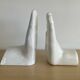 Pair of Vintage Ceramic Hands Bookends