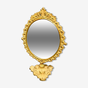 Old brass mirror