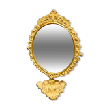 Old brass mirror