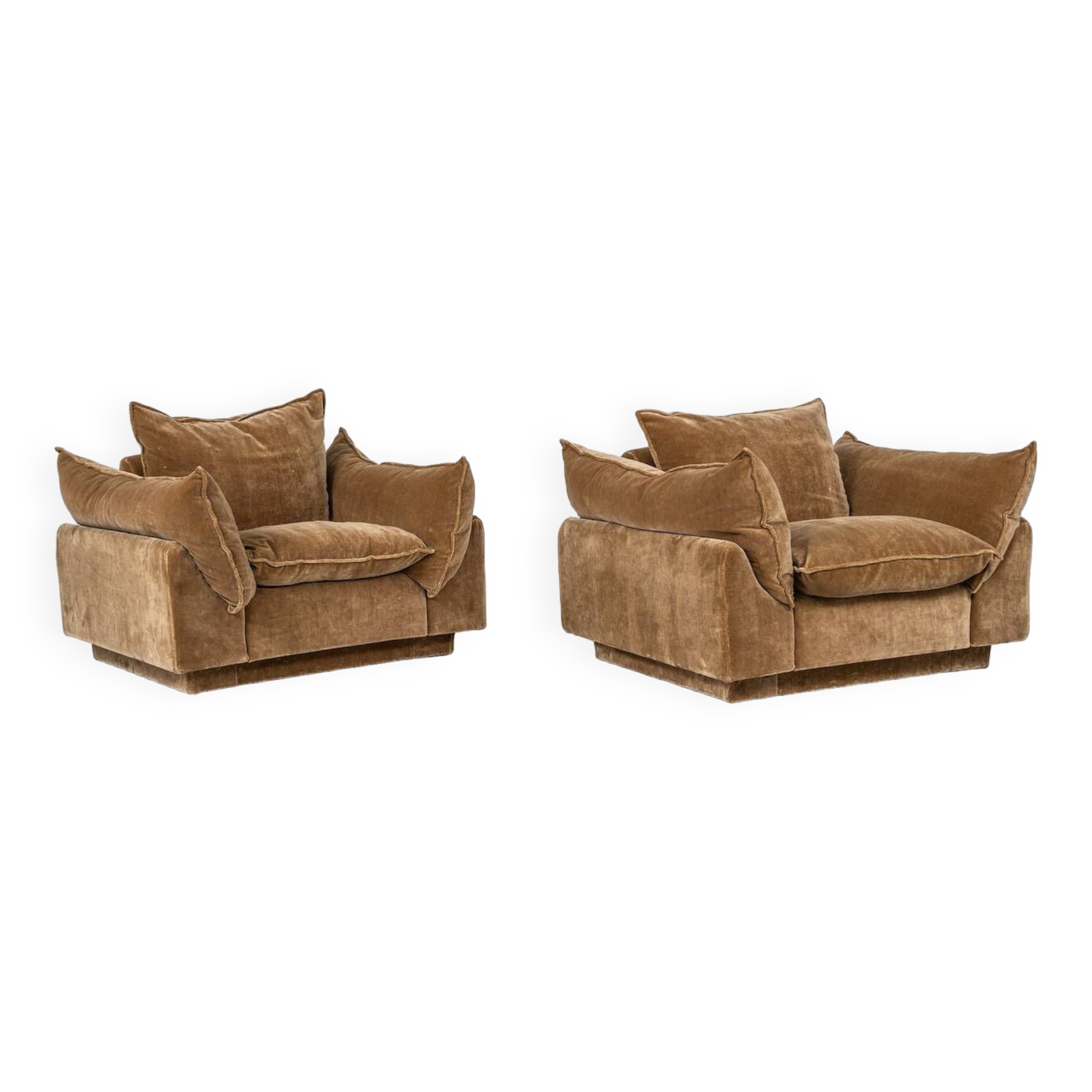 Mid-Century Modern Pair of Armchairs "Cado" by Gunnar Gravesen and David Lewis Divano for ICF, Italy