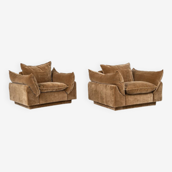 Mid-Century Modern Pair of Armchairs "Cado" by Gunnar Gravesen and David Lewis Divano for ICF, Italy