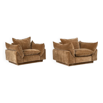 Mid-Century Modern Pair of Armchairs "Cado" by Gunnar Gravesen and David Lewis Divano for ICF, Italy