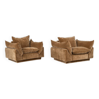 Paire de fauteuils "Cado" par Gunnar Gravesen et David Lewis Divano pour ICF, Italie