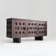 Vintage Brutalist Spanish carved sideboard credenza