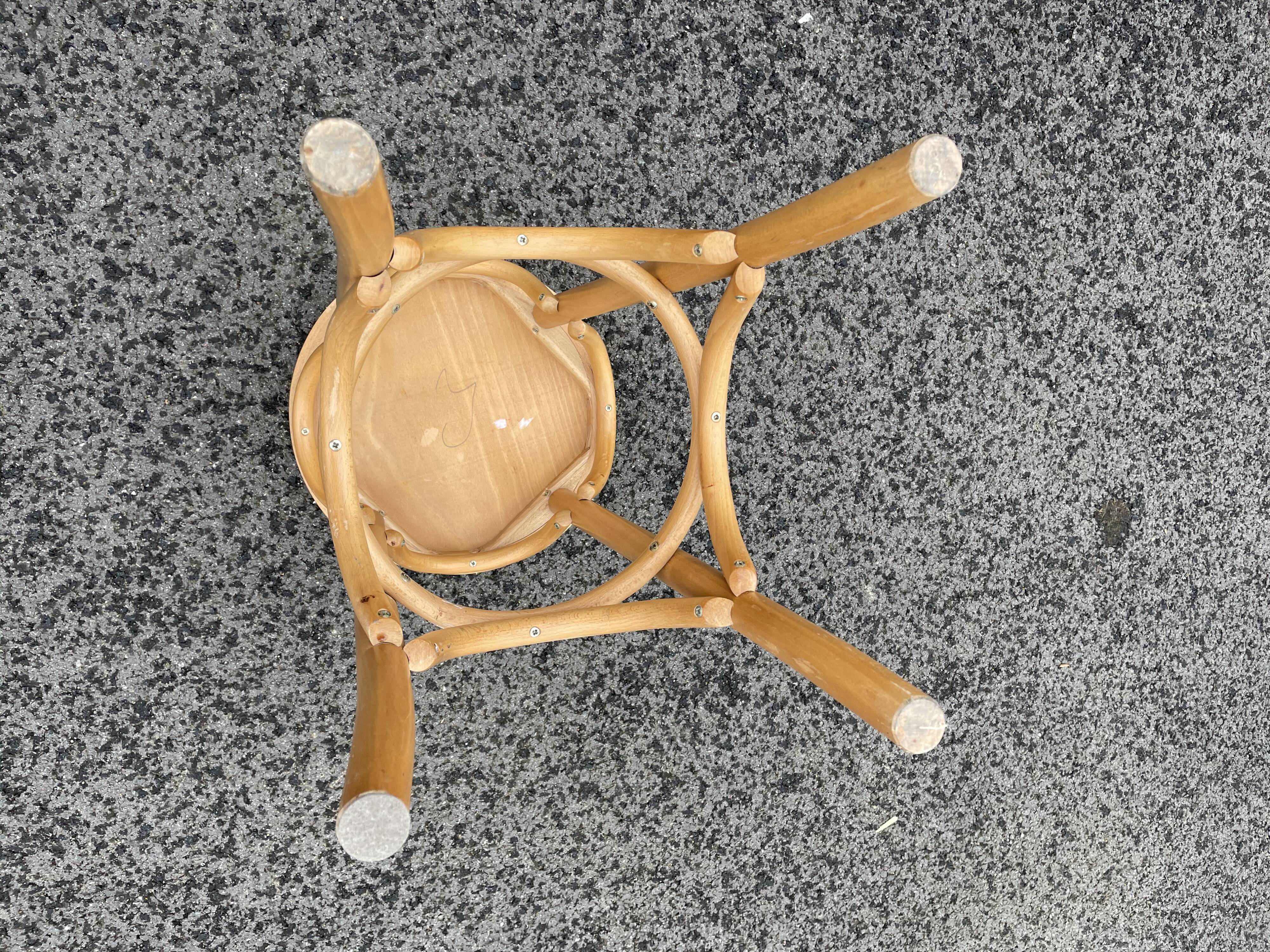 Curved wooden bar stool