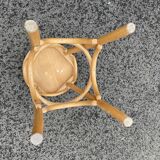 Curved wooden bar stool