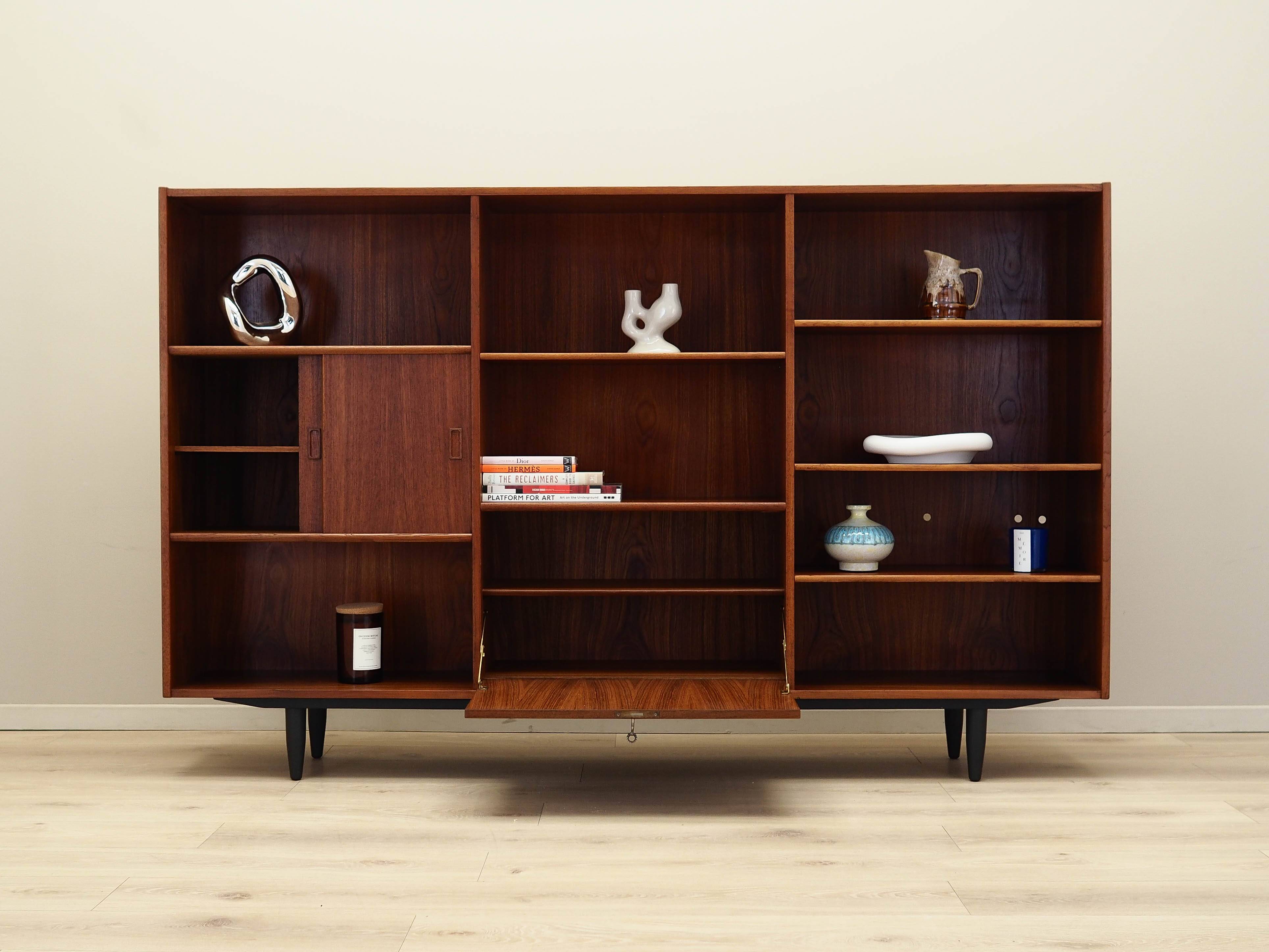 Teak bookcase, Danish design, 1970s, production: Kjeld Bundgard