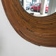 Italian rattan bamboo wall mirror, 1960s, 65 cm