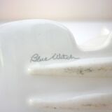 Salt and pepper shakers, glazed ceramic, Scottish terrier dog, signed