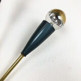 Italian blue and brass wall lamps Italy, 1950