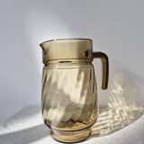 Amber Glass Carafe with Pour Spout - Lever Vintage