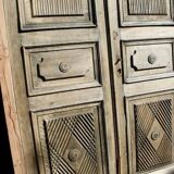 Double Door In Carved Walnut 19th Century
