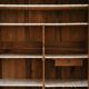 Antique wardrobe with 2 mirror doors in polished wood.