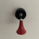 Pair of red metal wall lights AGE, 1970s, Italy