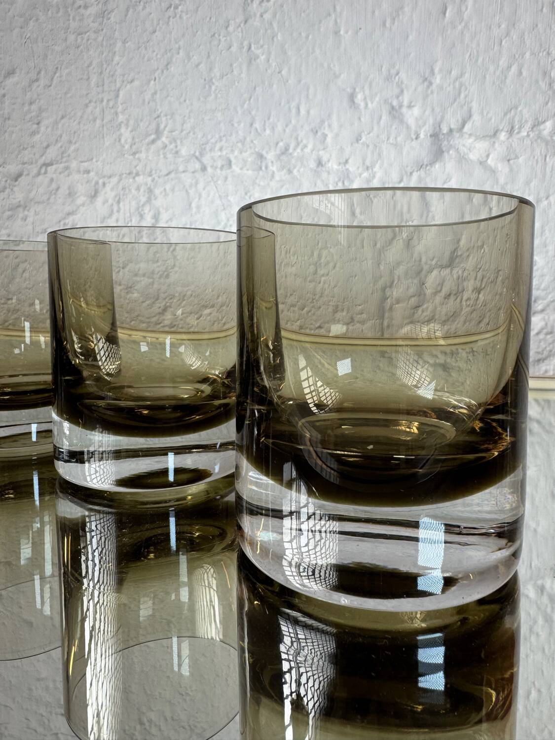 70s Smoked Whiskey Glasses