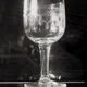 5 antique engraved wine glasses