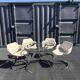 Ensemble Euro Steel International Space Age : Table Verre & 4 Chaises