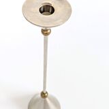 Pair of candlesticks | Steel and brass | Postmodern 1980s