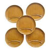 Assiette plate pour service des asperges