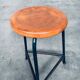 Set of Industrial Green Tripod Stool Set, Belgium, 1950s