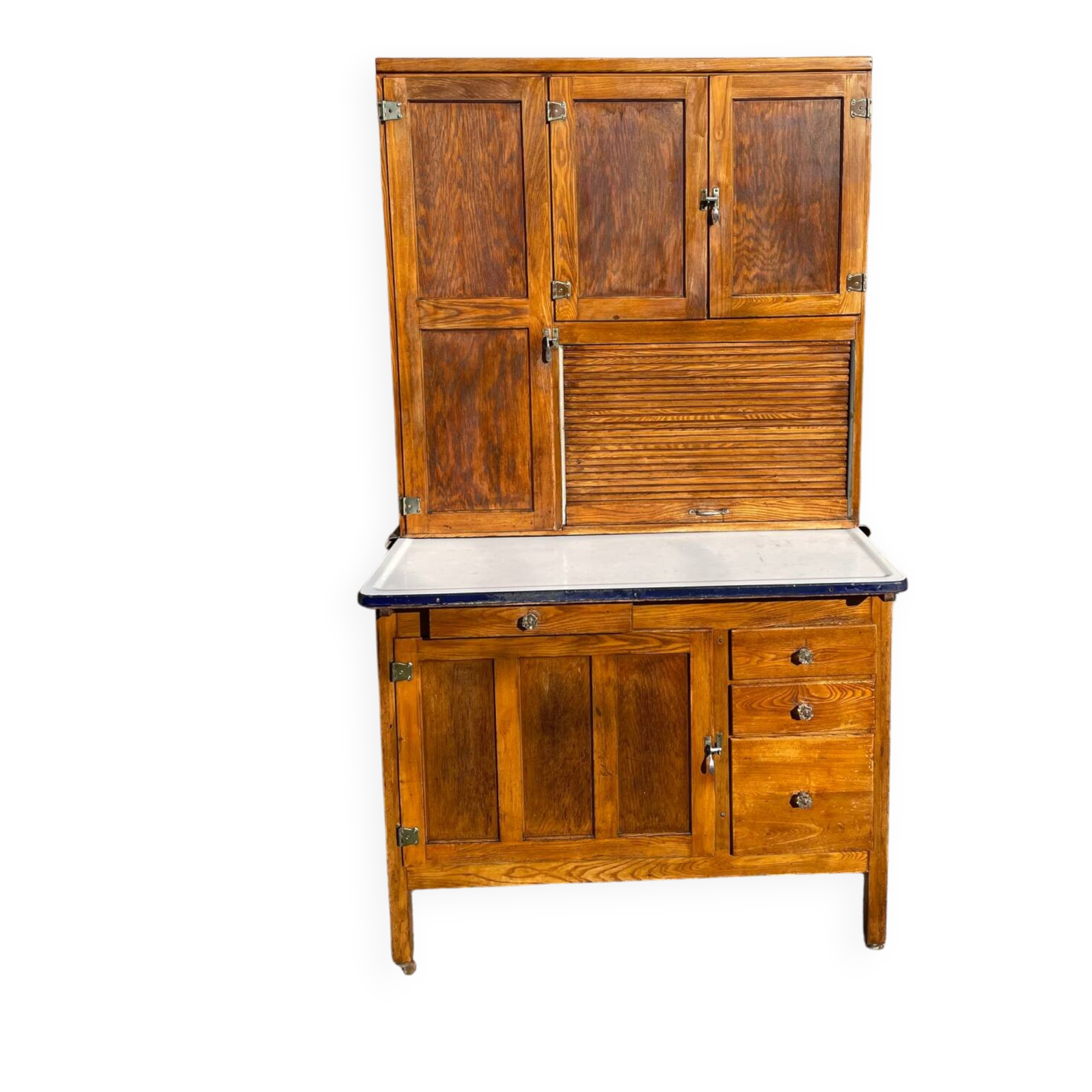 armoire buffet de cuisine porcelaine, émaillée et Hoosier