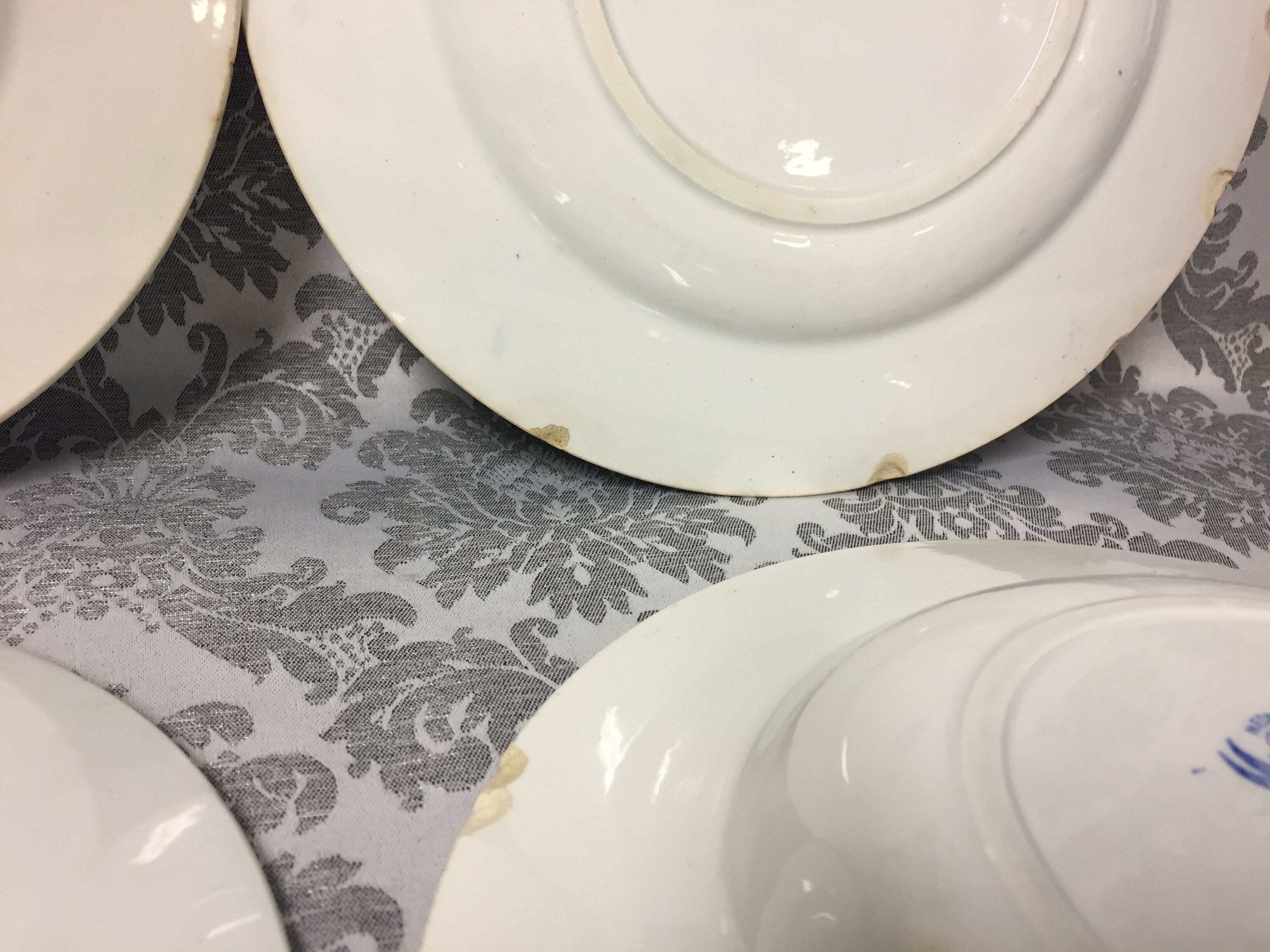 Old art nouveau plates faience of gien france gold medals fleurette