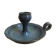 Old candlestick signed terracotta vintage candle holder
