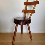 Chaise tripode bois