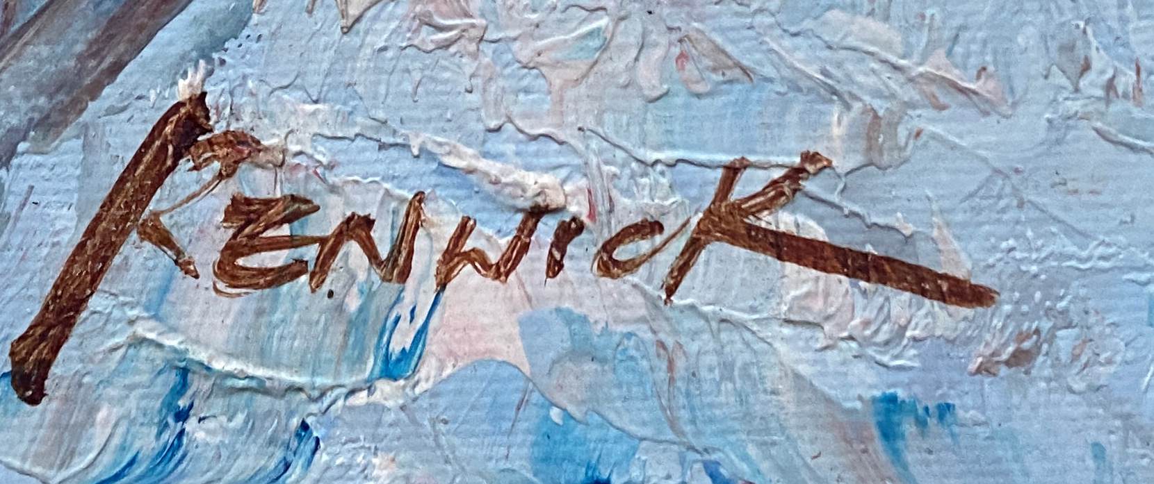 Table HST/P "Bouquet of light" signed Kenwick school of the twentieth century