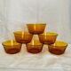 6 amber Duralex cups