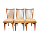 Serie de 3 chaises vintage style scandinave 60's 70's