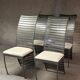 Ensemble de 4 chaises en acier, 1980