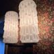 Paire d'appliques en laiton et verre