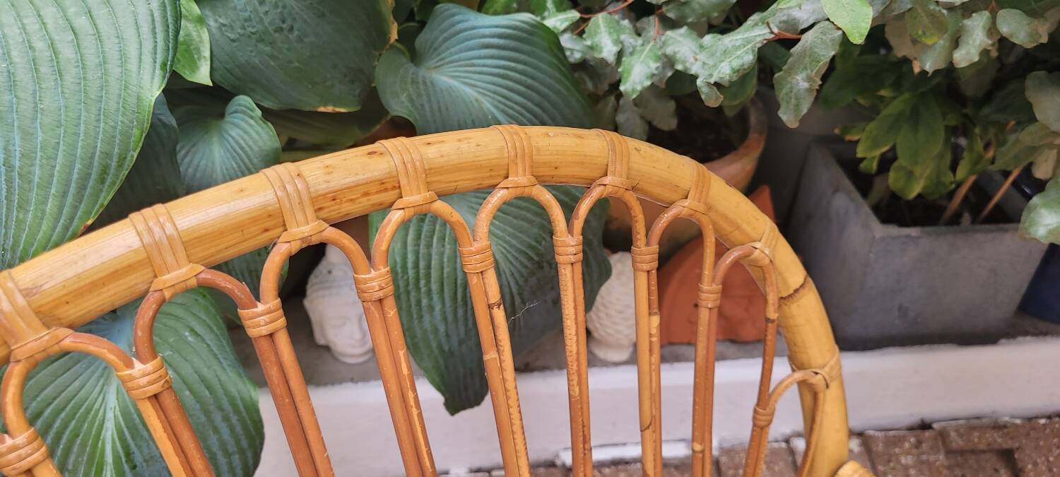 60s rattan children's bed