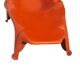 Modern mid-century red pool chaise longue