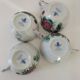 4 tasses scandinaves peintes main Arnold Wiig - Ostfriesland années 50-60