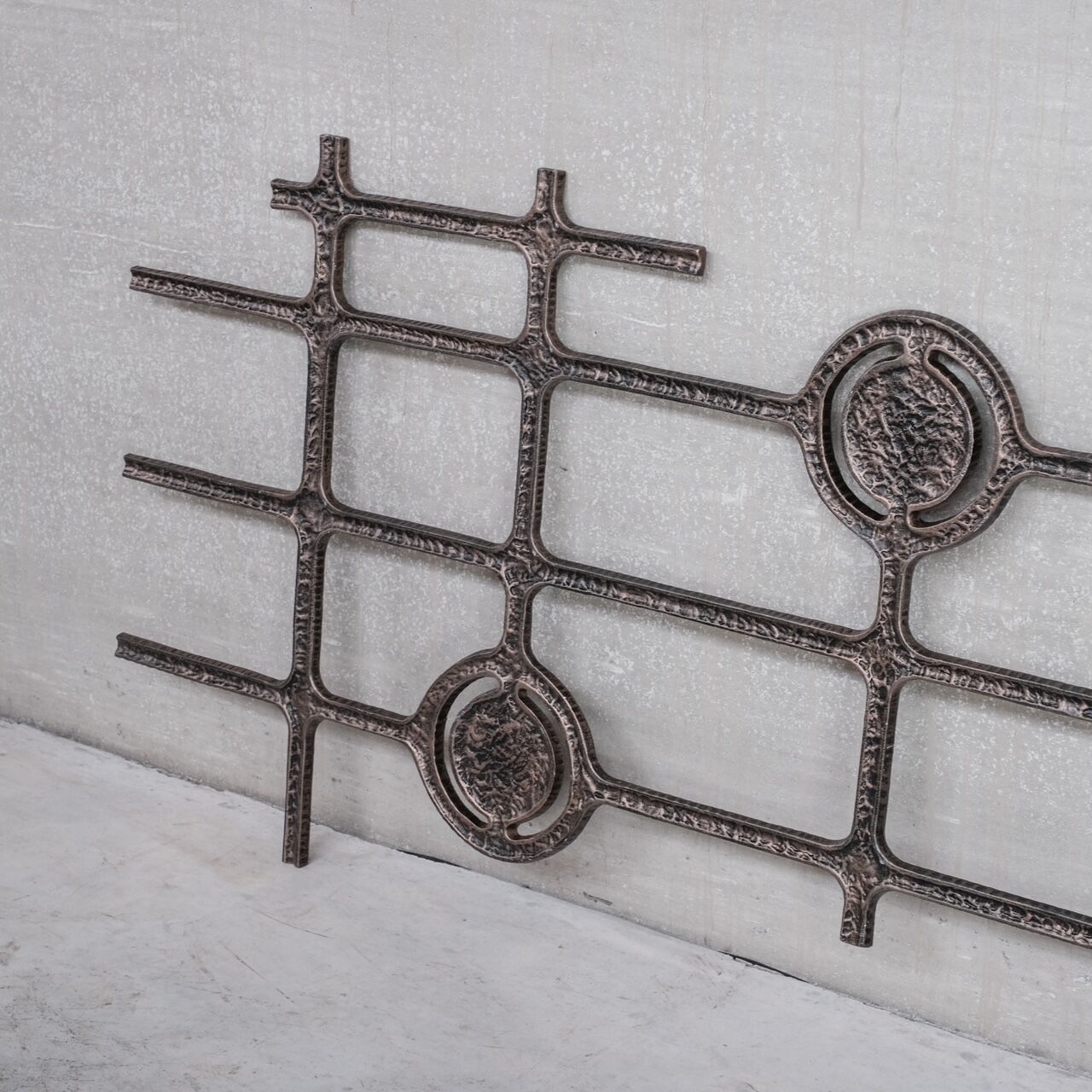 Brutalist metal mid-century wall hanging or decorative artwork (no.3)