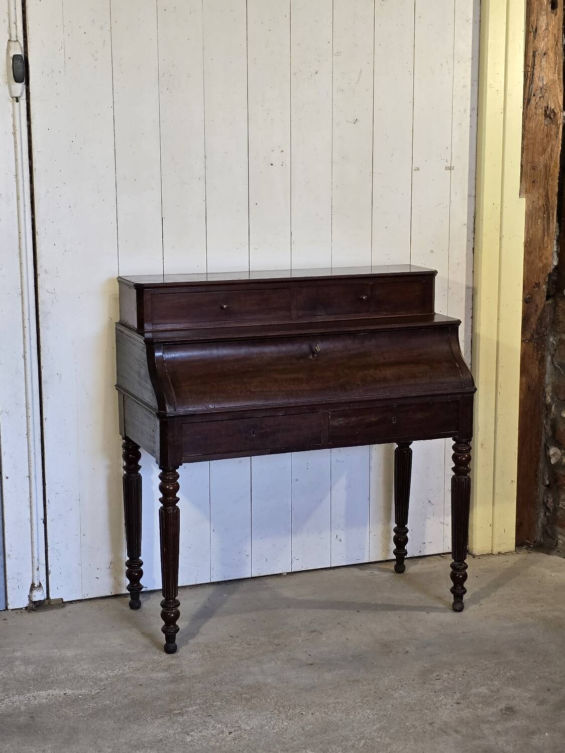 Louis Philippe style mahogany stepped desk, 19th century