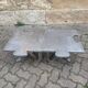 Pair of uniquely designed handmade puzzle coffee tables