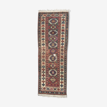 Tapis ancien caucasien kazak couloir 102x274 cm