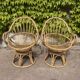 1960s Rattan Egg Chairs from France