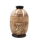 Louis Auguste Dage, Art Deco unique ceramic vase, France 1930