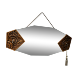 Hexagonal art deco mirror, 100x50 cm