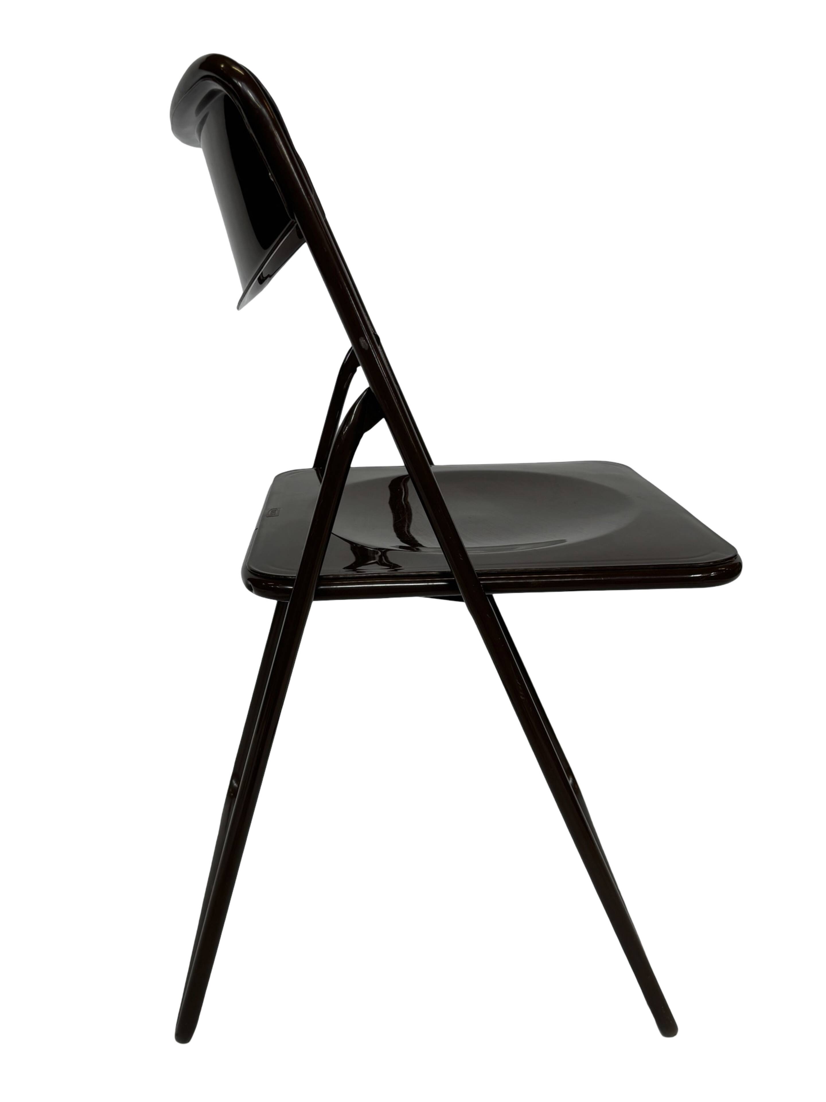 Vintage Ted Folding chairs Niels Gammelgaard for Ikea - Set of four - in Dark Brown