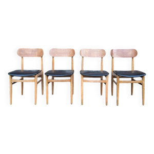 4 chaises en teck et