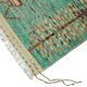 Handwoven Turkish Rustic 202 cm x 300 cm Turquoise Wool Carpet