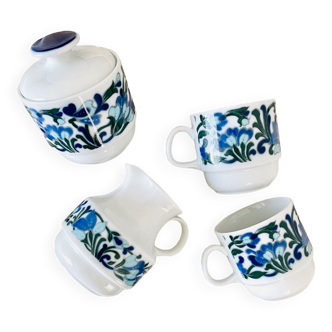 Set of cups milk jug and vintage sugar bowl 70 Bareuther Waldsassen Bavaria Germany